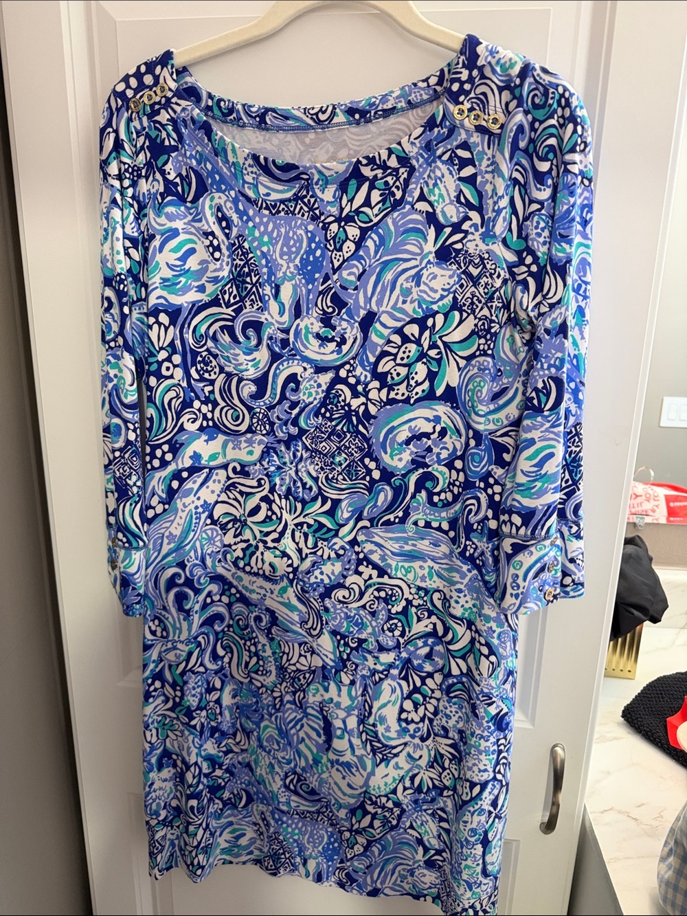 Lilly Pulitzer Blue & Aqua Paisley-Print Tunic